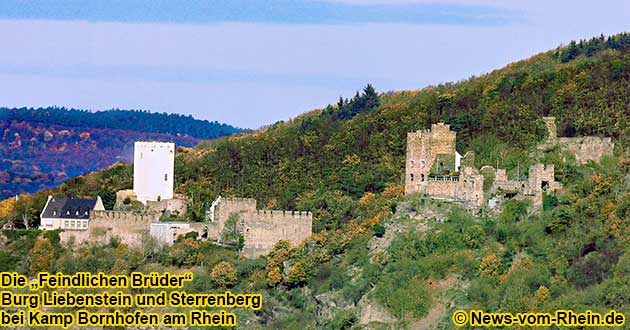 Burg Sterrenberg und Burg Liebenstein bei Kamp Bornhofen